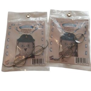 Tender Heart Treasures Vntg Antique-Style Oval Glasses (2) Dolls,Bears,Santa NWT